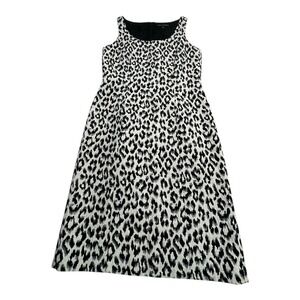 Isabella De Marco Leopard Print Maxi Dress‎ Formal Evening Black White Size 10